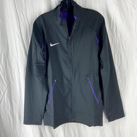 Nike Mens Purple Dri-Fit Black Team Disruption Full Zip Jacket
